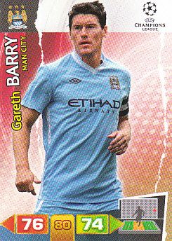 Gareth Barry Manchester City 2011/12 Panini Adrenalyn XL CL #136